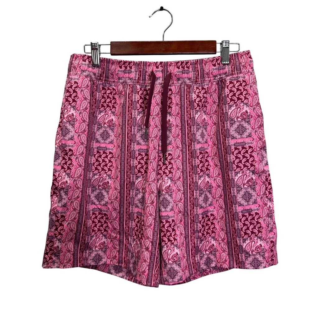 Robert Graham Drew Pink Paisley Swim Trunks Mens Medium Pinup Lining NEW